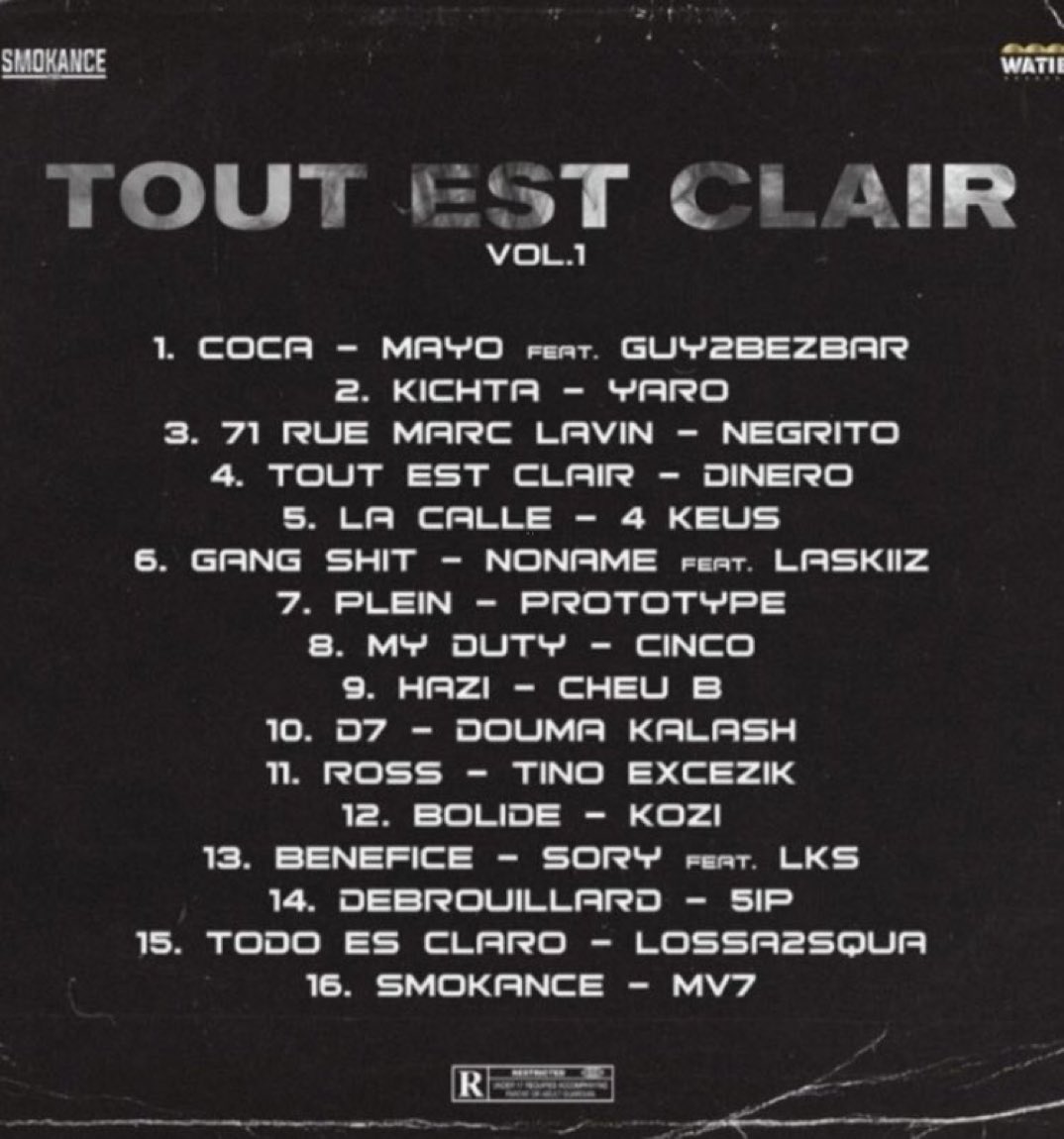 Compilation « tous est clair » disponible depuis 00h  🥳🥳

Retrouvez Lossa2squa  avec le son « TODO ES CLARO   »🥂🕊 MERCI <a href="/Lossa2squa__/">L O S S A 2</a> @_L0Xl_ <a href="/Dvnso_/">D V N S O 🇸🇳</a>