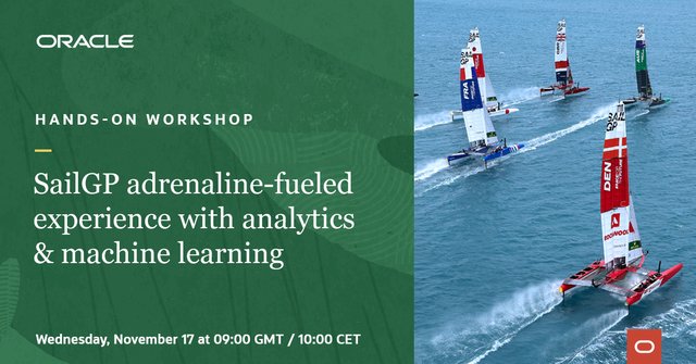 BellinzN's tweet photo. .@Oracle and @SailGP, sailing’s premier racing league, have expanded their successful #data #analytics platform leading into the second season. Join this live webinar and learn how to apply #machinelearning to predict outcomes. https://t.co/dAmHom6frO https://t.co/5sklR8aF6V