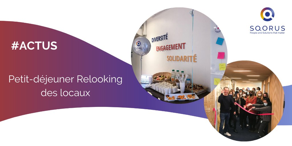 📢S&amp;H DEVIENT SQORUS📢 
Relooking des locaux

Qui dit nouveau nom, dit nouvelle signalétique dans les bureaux ! Ce matin c’était l’inauguration de nos locaux avec notre nouveau nom! 

Et quoi de mieux qu’un petit dej’ pour célébrer ce changement ? 🥐

#rebranding #révélation