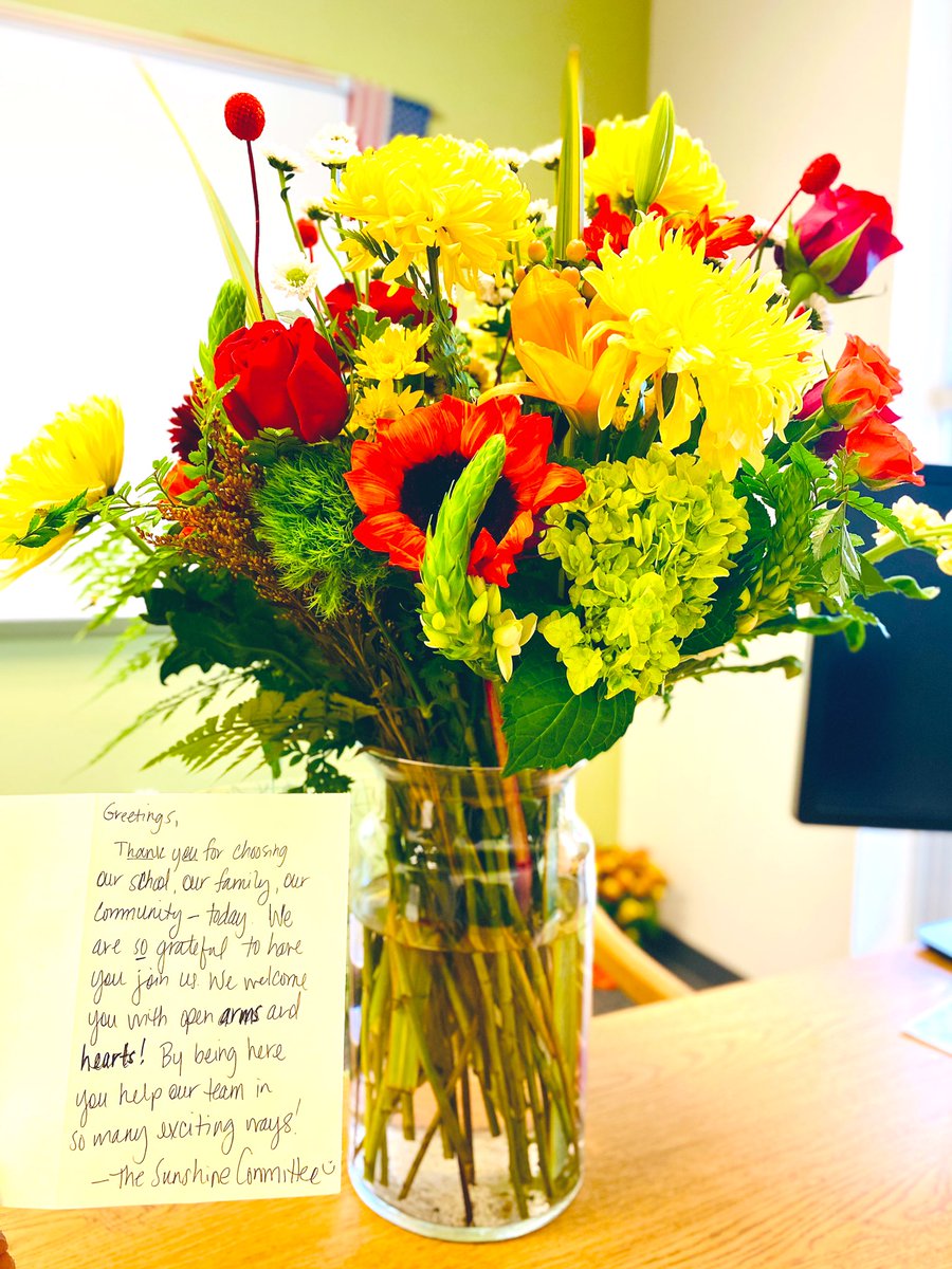 I had a great first week <a href="/AlstonRidgeES/">Alston Ridge ES</a>! Thank you for being so sweet! This beautiful surprise from the ARES Sunshine ☀️ Committee, and Gator 🐊 gear from <a href="/AlstonRidgePTA/">Alston Ridge Elementary PTA</a> are just a couple of ways I was welcomed! Thank you! I feel super lucky to be part of this family! 🥰