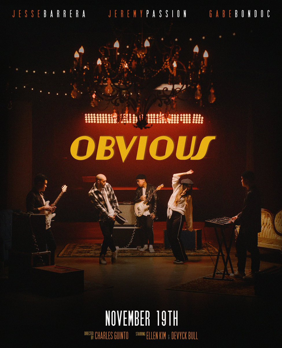 Gabe Bondoc (@gabebondoc) on Twitter photo “Obvious” - JP, JB & GB
Maybe you’re ready. But probably not.
Can’t wait for y’all to hear this new one with my brothers <a href="/jeremypassion/">Jeremy Passion</a> & <a href="/jessebarrera/">Jesse Barrera</a> on November 19! Pre-save link in my bio! ✨ “Obvious” - JP, JB & GB
Maybe you’re ready. But probably not.
Can’t wait for y’all to hear this new one with my brothers <a href="/jeremypassion/">Jeremy Passion</a> & <a href="/jessebarrera/">Jesse Barrera</a> on November 19! Pre-save link in my bio! ✨