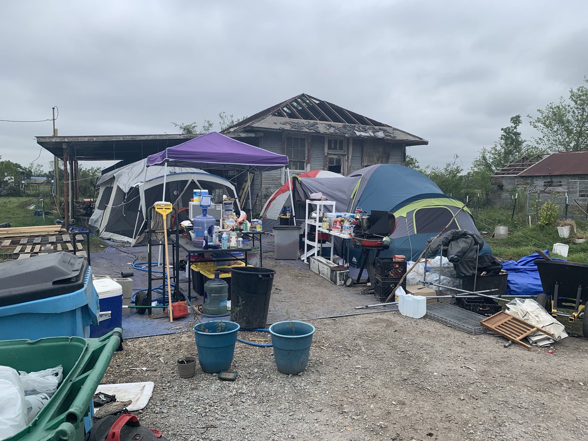 JRobersonFOX8's tweet photo. For anyone who is lucky enough to think of #HurricaneIda as a past event, remember images like this. This is where Mr. Nazio, his wife and 3 kids are still living since the storm hit, no closer to “back to normal” than they were on Aug. 29. They are one of thousands. @FOX8NOLA https://t.co/lixW7XMp8X