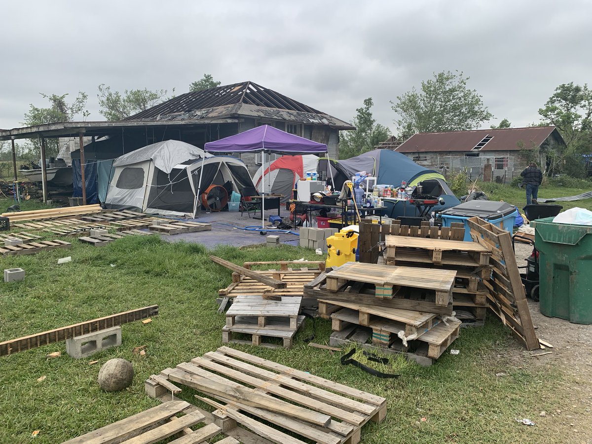 JRobersonFOX8's tweet photo. For anyone who is lucky enough to think of #HurricaneIda as a past event, remember images like this. This is where Mr. Nazio, his wife and 3 kids are still living since the storm hit, no closer to “back to normal” than they were on Aug. 29. They are one of thousands. @FOX8NOLA https://t.co/lixW7XMp8X