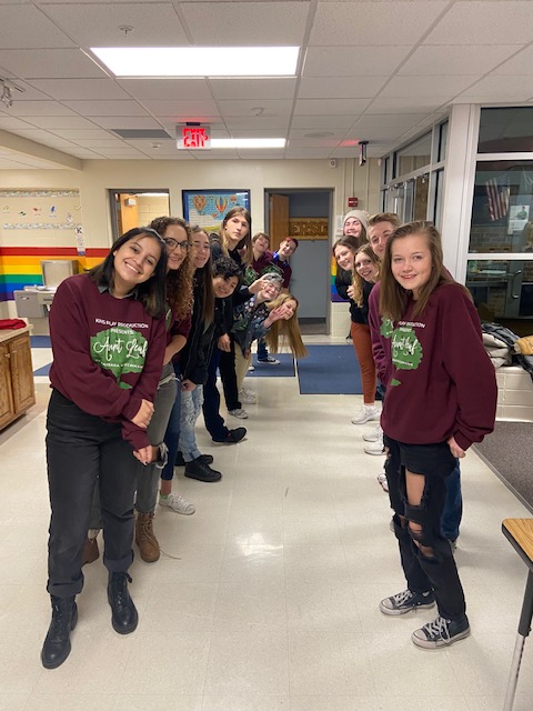 KHSTheatrics's tweet photo. One Act cast and crew went to Emerson Elementary today to start the day off with cheers and high-fives! We had a blast seeing all of the students and starting their Friday morning off with a smile! @ryanhogue24 @JGanz23 https://t.co/oyAdRnkPAz