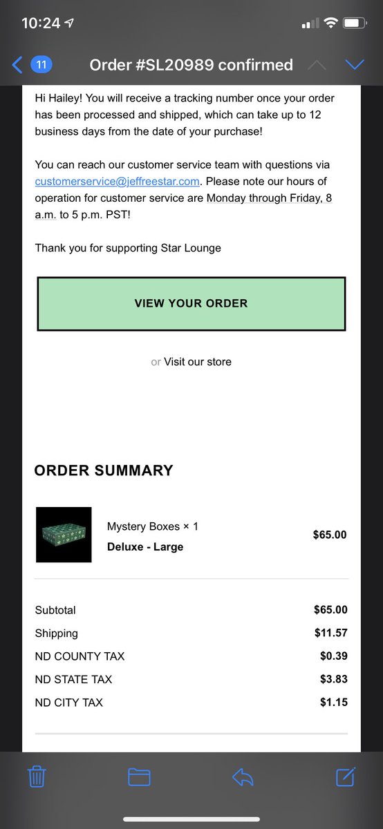 HaileyRog's tweet photo. @JeffreeStar Can’t wait to get mine 😍 https://t.co/BfVYAF3I4S