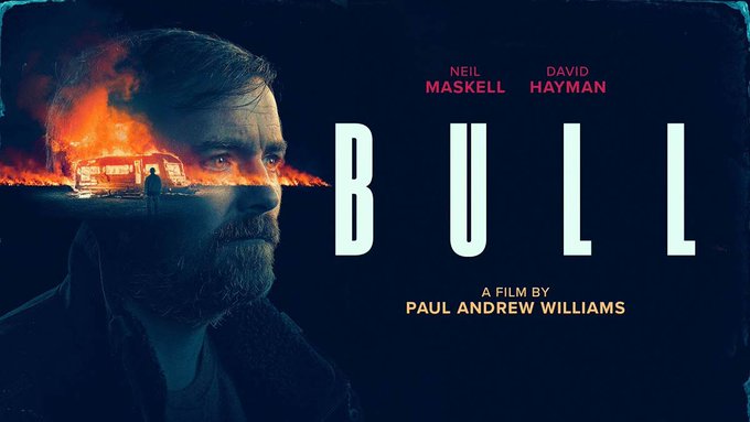 artem_sfx's tweet photo. Controlled fire for #Bull - new film from #PaulAndrewWilliams - out in cinemas today. Love that our caravan blaze made the poster! #SFX #SpecialEffects #Fire #ControlledBurn #GasFlame #Caravan #BTS #BehindTheScenes https://t.co/QSyyLcTlcv