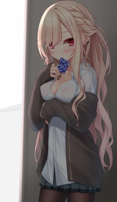 廊下の隅でつけてないアピールしてくるJK #オリジナル #女の子 https://t.co/Pu3jwt0x2h 