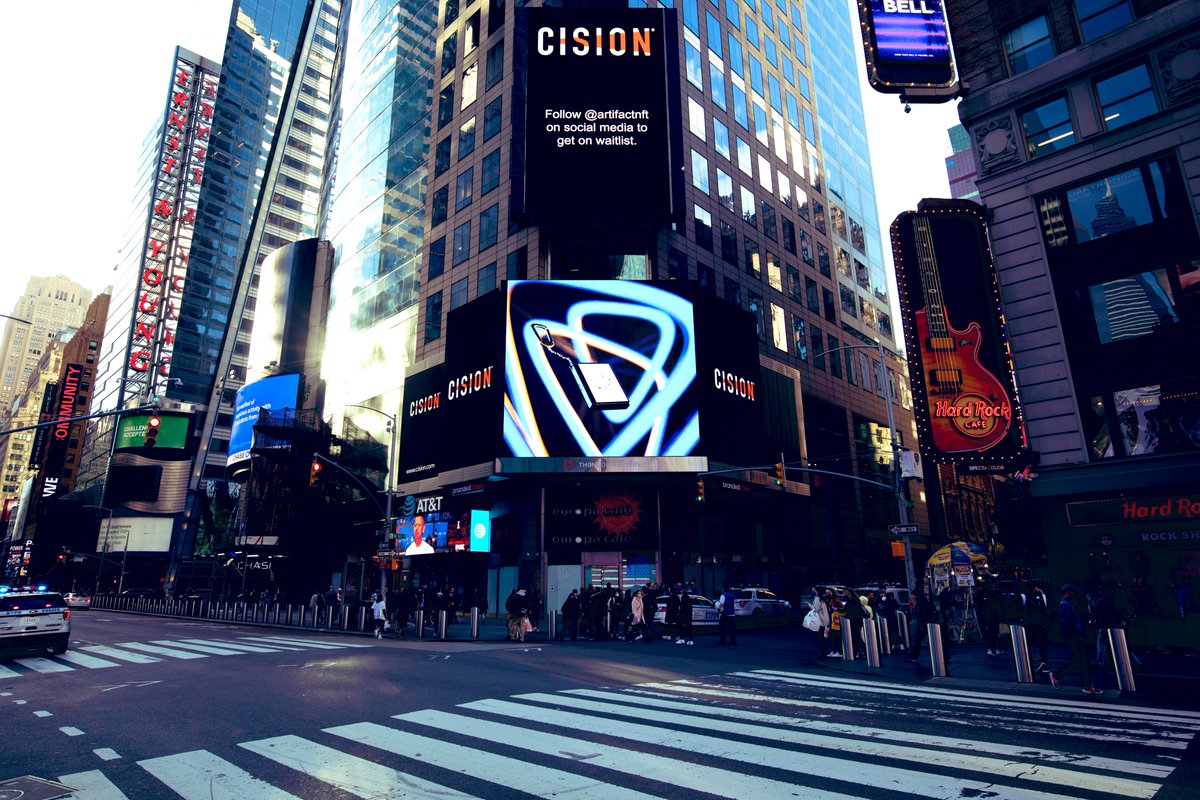 Pics from times square!!! Artifactnft.io is where you can get on the waitlist 🤩🤩🤩🤩