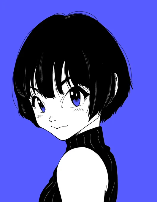 気づいたら黒ニットばっか描いてた 