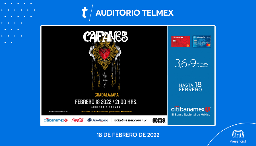 Ticketmaster_Me's tweet photo. 😲 #NoDejesQue se te escapé la oportunidad de escuchar a los @CAIFANESMEX el próximo 18 de febrero de 2022 en el @AuditorioTelmex 🤟 

Compra aquí tus lugares sin salir de casa 👇    
https://t.co/61xl5GsAn2 https://t.co/W098Eln2SZ