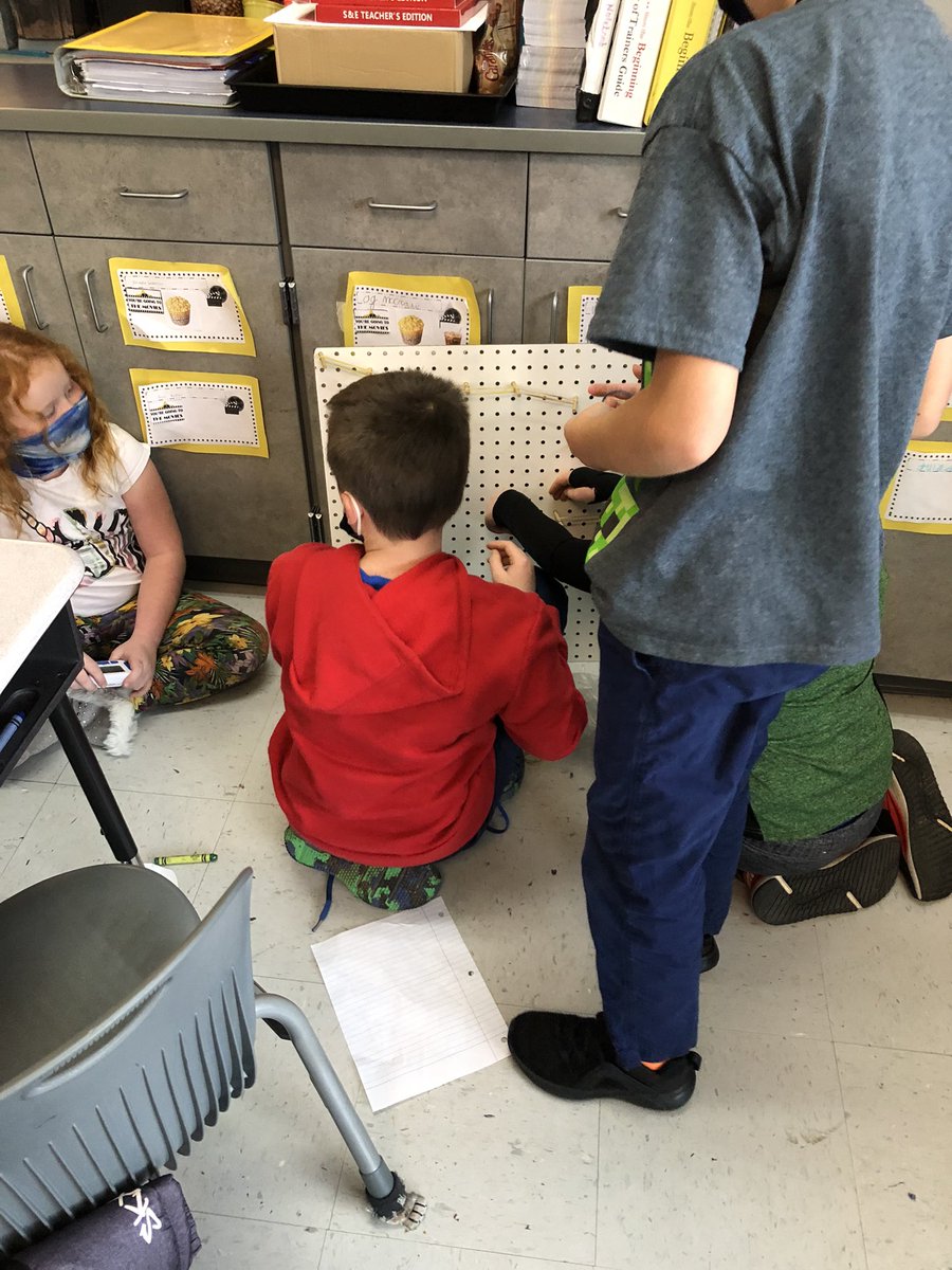 MsLamb316's tweet photo. How slow can you go? Students experiment with pegboards, dowels, ping pong balls and rubber bands to create the slowest track @MillsRiverSch #THEplacetobe #funinscience #Lamb3rd https://t.co/gjP5EO3vcF