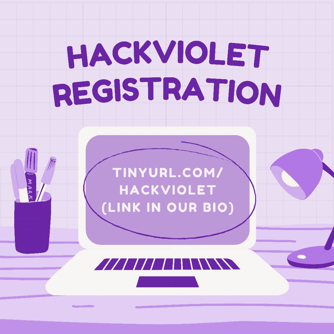 Registration for HackViolet 2022 is LIVE!! Sign up for Virginia Tech’s female-empowerment hackathon today! This year, you will have the option to participate in-person or virtually, February 5th-6th. Click the link below to register! 
docs.google.com/forms/d/1-j_er…