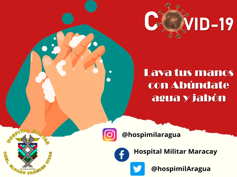 hospimilAragua's tweet photo. #5Nov || ¡La prevención es la Cable! 
Lava tus manos con Abúndante agua y jabón. @NicolasMaduro @vladimirpadrino @dhernandezlarez  @DigesaludFANB https://t.co/a5spFZld4f