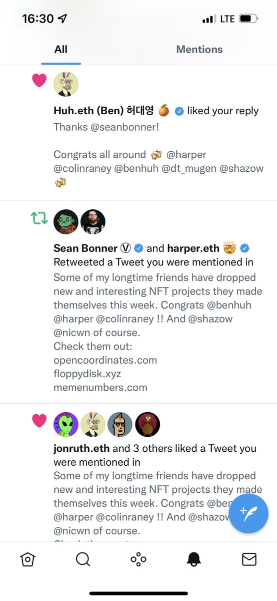 @CrisisDAO frens dropped 3 NFT projects this week! Bullish on DAOs!!!

@MemeNumbersNFT MemeNumbers.com
floppydisk.xyz 
opencoordinates.com

#NFTs #NFTCommunity