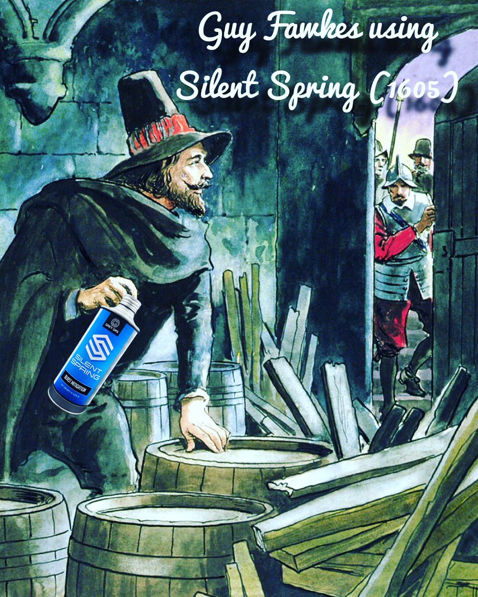 Something most people don’t know is that the conspirators of the “Gun Powder Plot” failed in their attempt to blow up the British House of Lords because Guy Fawkes used Silent Spring to desensitize all their explosives. 

#guyfawkesday #5thofnovember #EOD #FakeHistory #GreyOps