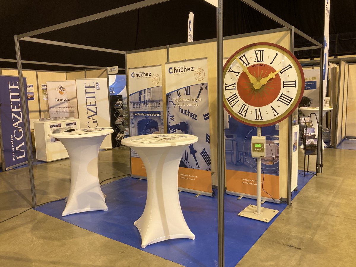 FHuchez's tweet photo. Ravi d’attendre les maires et élus de l’Oise à l’occasion du congrès des maires de l’Oise !
#HorlogesHuchez
#Umo #Oise #Campaniste #Horloge #Cloche https://t.co/ieotVV9ufZ