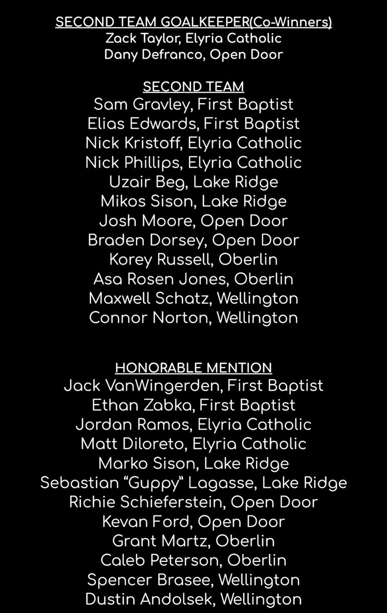 Division 3 Boys - Coach of the Year - Joel Baker, Open Door; Player of the Year, Danny Sandoval, Open Door; Assistant Coach of the Year, Javier Cruz, <a href="/ECHSAthletics/">Elyria Catholic Athletics</a> 
Congratulations to all of our LCSCA Award Winners. #LoCoSoccerStrong