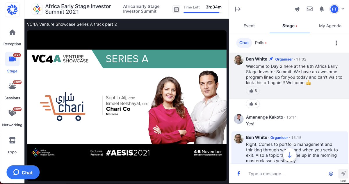 SwaziBridge's tweet photo. RT VC4Africa: RT @ABANAngels: Venture Showcase Series A track – part 2 by @VC4Africa happening now at @AESIS2021. Good luck to #ChariCo, @Alphadirectlive and #Rology for your fundraising. https://t.co/ixJ4Rajs7b
