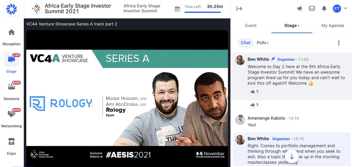 SwaziBridge's tweet photo. RT VC4Africa: RT @ABANAngels: Venture Showcase Series A track – part 2 by @VC4Africa happening now at @AESIS2021. Good luck to #ChariCo, @Alphadirectlive and #Rology for your fundraising. https://t.co/ixJ4Rajs7b