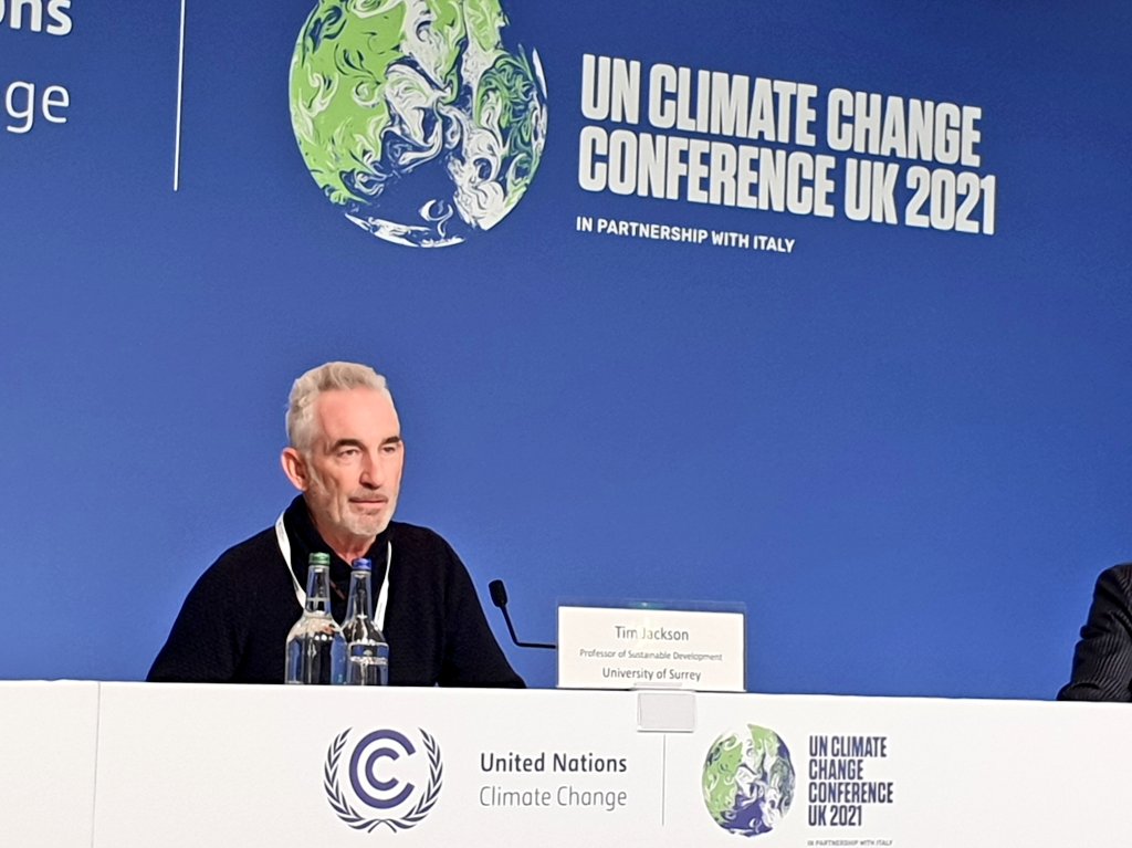 What is wrong with "net-zero 2050"?

The "net" and the date - far too late.

For 30 years fairytales of eternal economic growth have prevented actions we need, <a href="/ProfTimJackson/">Tim Jackson</a> 

#COP26