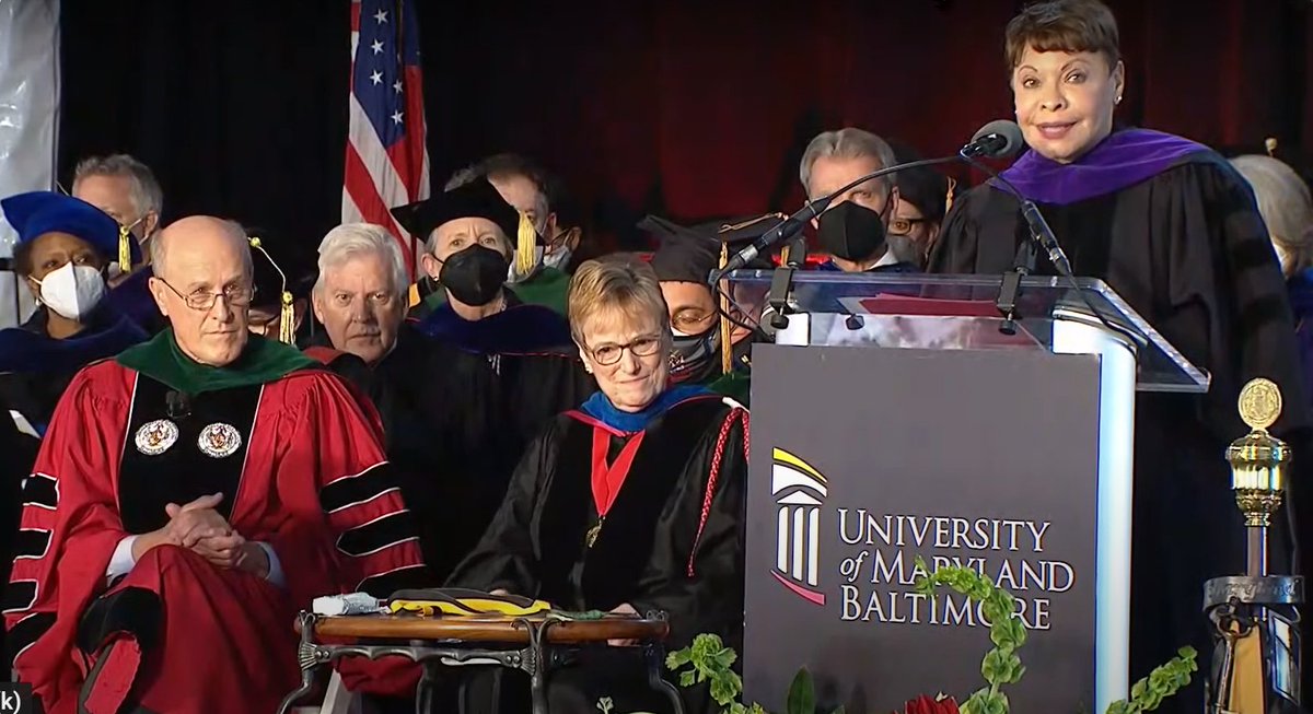 Univ_System_MD's tweet photo. The USM congratulates @DrBruceJarrell on his inauguration as 7th president of @UMBaltimore! Board of Regents Chair Linda Gooden performed the formal investiture with Chancellor @JayPerman standing by to present the charge of office to successor as UMB president. #USMproud https://t.co/dwpwdCdlIx