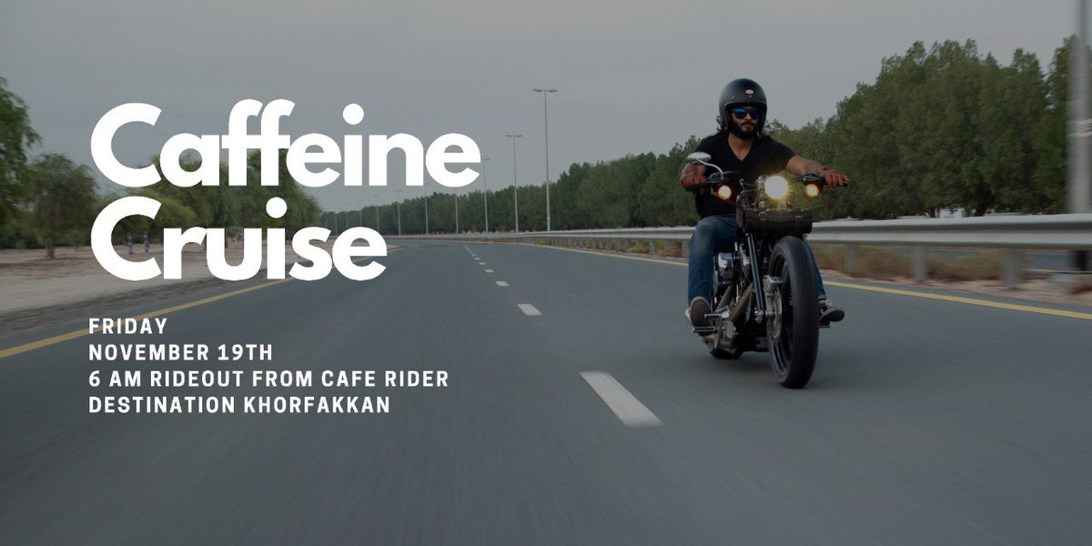 caferiderdxb's tweet photo. It’s back #caffeinecruise @caferiderdxb #getoutandride https://t.co/pbMQr4yZVX