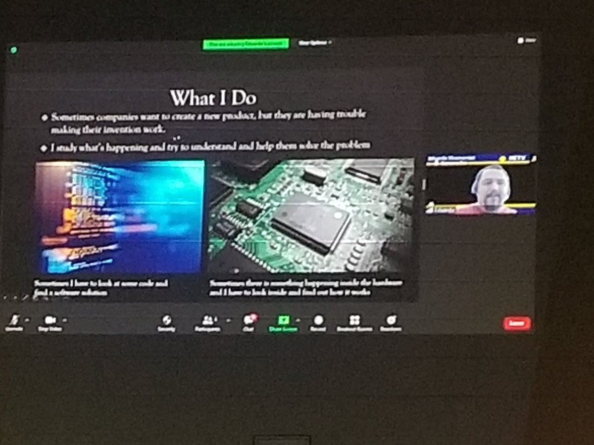SokolikKatie's tweet photo. Did you know it takes a whole team of people collaborating to make all the cool gadgets we use-even a cell phone? @HicksTigers
 STEMpbl guest speaker- @EdDoesEmbedded  #CollaborationIsKing #TeamworkMakestheDreamWork
@Villalpando_DL @HicksScience1 @AliefTech @AliefScience https://t.co/Zqoww7DHGk