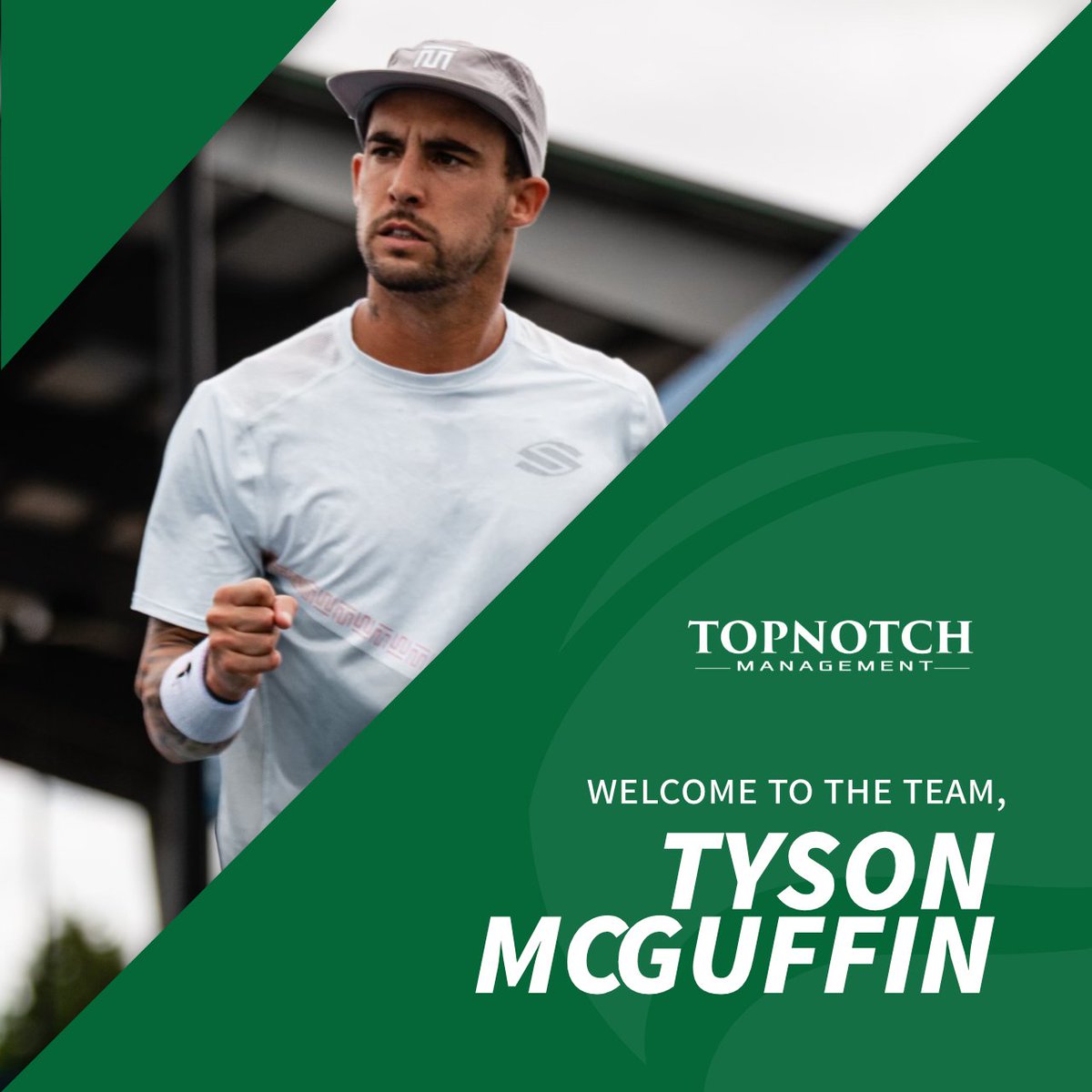 topnotchmgmt's tweet photo. We’re excited to officially announce our representation of Tyson McGuffin. Welcome!

#BeTopnotch #TopnotchPICKLEBALL https://t.co/RmI5iAUIKe