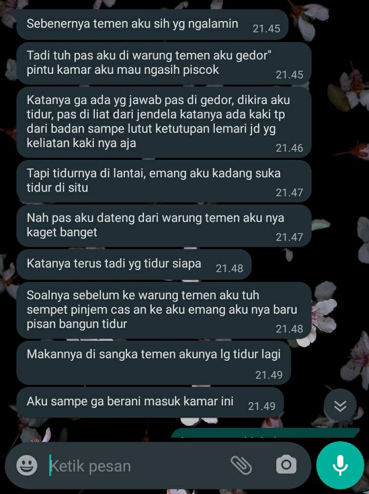 ijatjep's tweet photo. sebuah cerita horor dari temen saya yang sedang ngekos
ada yang pernah ngalamin? https://t.co/Urm4aspuRJ