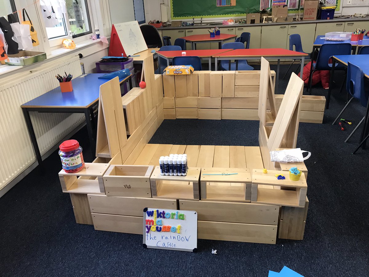 AshleyC_teaches's tweet photo. P3 @dedridgeps were talking all about castles during play this morning.  We had 3 castles in class today and even some 3D treasure 🤩🏰💎 #playingislearning @LoveWestLothian https://t.co/AHcPsBHar3