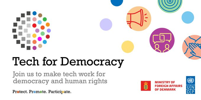 UNDPgov's tweet photo. 📱How can #DigitalTech promote #democracy & #humanrights? What does the future for democracy look like in an era of rapid technological development? Want to hear more? Watch #Tech4Dem virtual conference LIVE 📺! Register here: https://t.co/PQ06XvdFBV https://t.co/7ReVq4GazX
