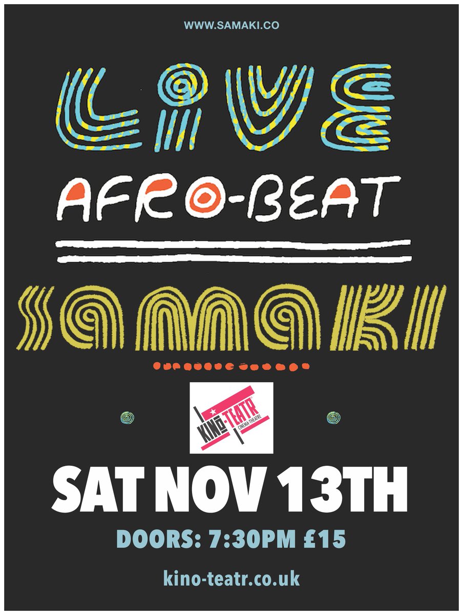 Hot off the heels of our first online show, we are delighted to be back at <a href="/KinoTeatrArts/">Kino-Teatr</a> - one of our favourite IRL venues, on Saturday 13th November. Ticket link in bio. See you there!