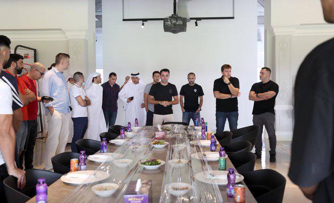 goaline360sport's tweet photo. Confirmed. Here Xavi’s farewell with #AndreAyew and other Al-Sadd players as well as staff as he’s leaving the club to become new #Barcelona manager. 🛩🇪🇸 #FCB
#GoaLineSports #TransferNews #Xavi #alsadd https://t.co/wCEliC2ZSE