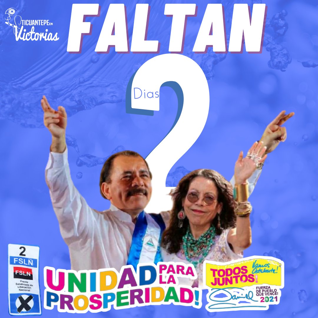 Falta poco para demostrar la confianza a nuestra pareja Presidencial.
#A2DiasDeLaVictoria
#DanielyRosario2021 
#ProsperandoConElPueblo