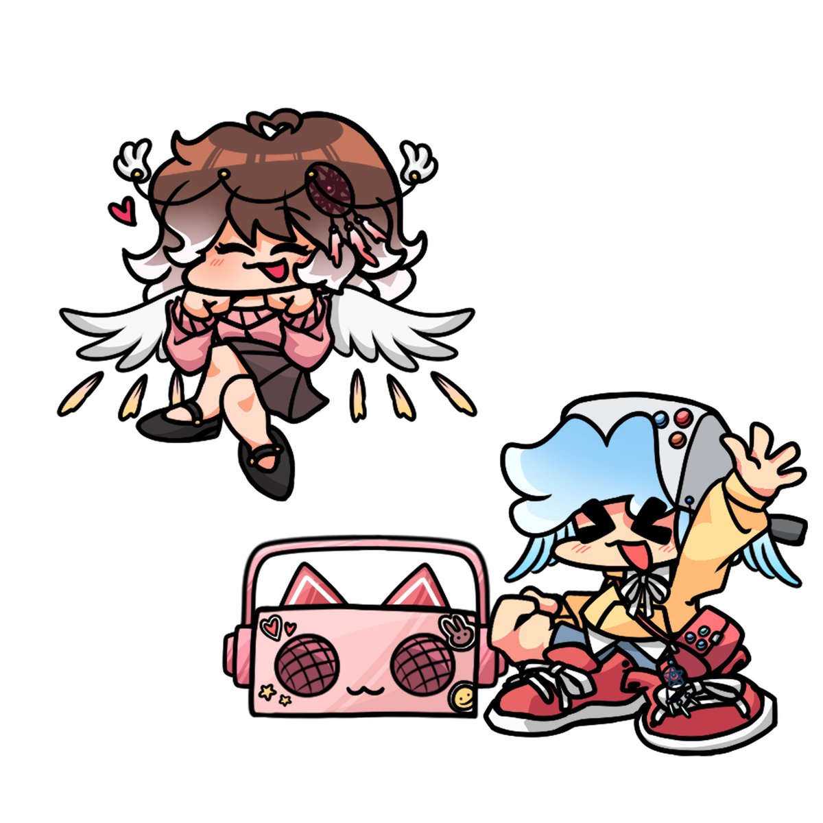 FNFDreamCatcher's tweet image. The gf is finally here! I even brought a cute speaker!

- 🕊💙