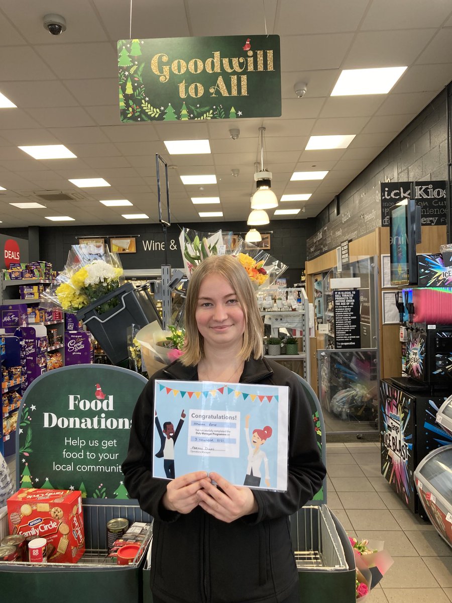 Congratulations to Hannah at Regent Road who has just completed her duty manager validation and has been signed off well done Hannah Nextep team leader ⭐️👏👏👏👏 ⁦@grahamwren2⁩ ⁦<a href="/ClaireKoziol/">Claire Koziol</a>⁩ ⁦<a href="/CoopElaine/">Elaine Dean 🌹💚🇺🇦</a>⁩ ⁦@PaulalanDennis⁩ ⁦<a href="/DennisB88899979/">Dennis Brown</a>⁩