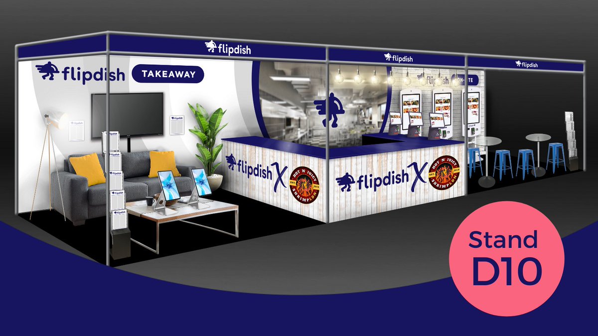 Flipdish's tweet photo. 5 days to go until Restaurant &amp; Bar Tech Live. Here is a sneak peak of our stand with @hotnjuicyldn.

Make sure to pick up a ticket if you haven't already and we'll see you at Stand D10.

#RestTechLive #RBTL21 #RestaurantTech

https://t.co/5gUHTkabAh https://t.co/NcEsrpilpd