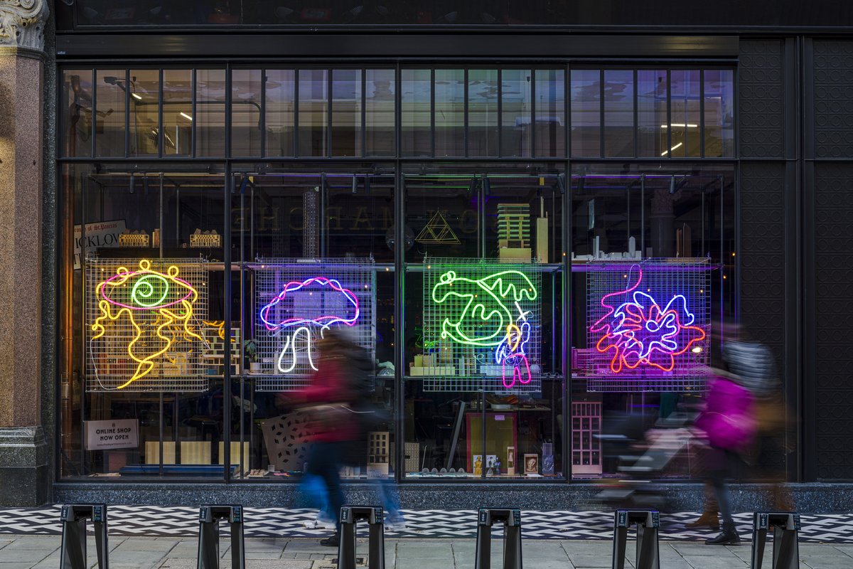 squirepartners's tweet photo. #WinterWindows are back for a 5th year! The installation created in collaboration with Year 6 students from @ReayPrimary was launched last night to mark the first day of #Diwali. Designs are associated with ‘Dreamland’ – the theme of the @BrixtonBID 2021 Winter Festival. https://t.co/ahEVBOoHTV