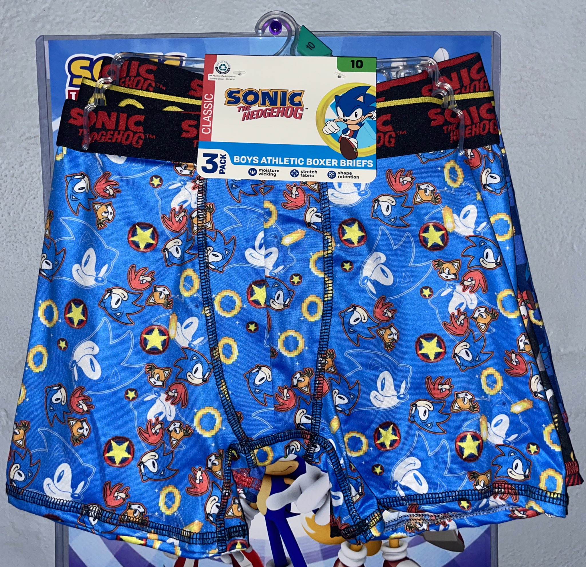 SonicStyleBlog on X: Available now is a new 3 pack of Sonic the Hedgehog  athletic boxers for Boys, featuring 3 unique designs featuring Sonic, Tails  and Knuckles! Available at Burlingtons sizes 4-10