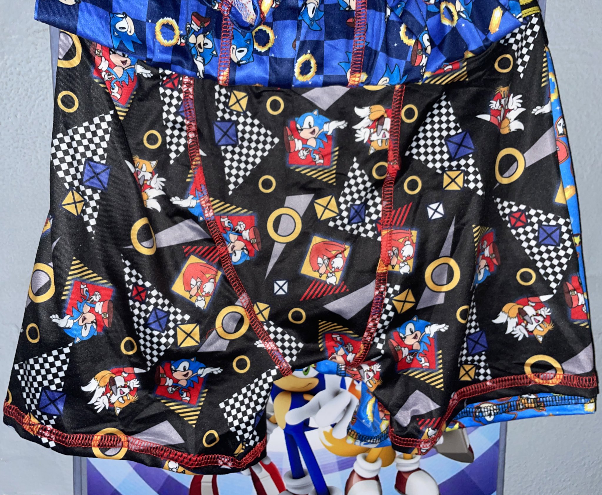 Sonic The Hedgehog Boys Sonic Knuckles Tails 3 Pack Athletic Boxer Briefs  Underwear