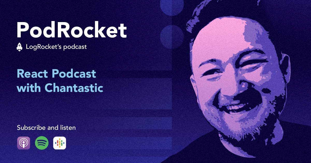 PodRocketpod's tweet image. We talk about @ReactPodcast and the React Podcast Discord with @chantastic. Listen now!
Apple: apple.co/3mN51h1
Spotify: spoti.fi/3EM8ZN4
Google: bit.ly/3CKU4lE
YouTube: bit.ly/3q81tbl
Website: podrocket.logrocket.com/chantastic