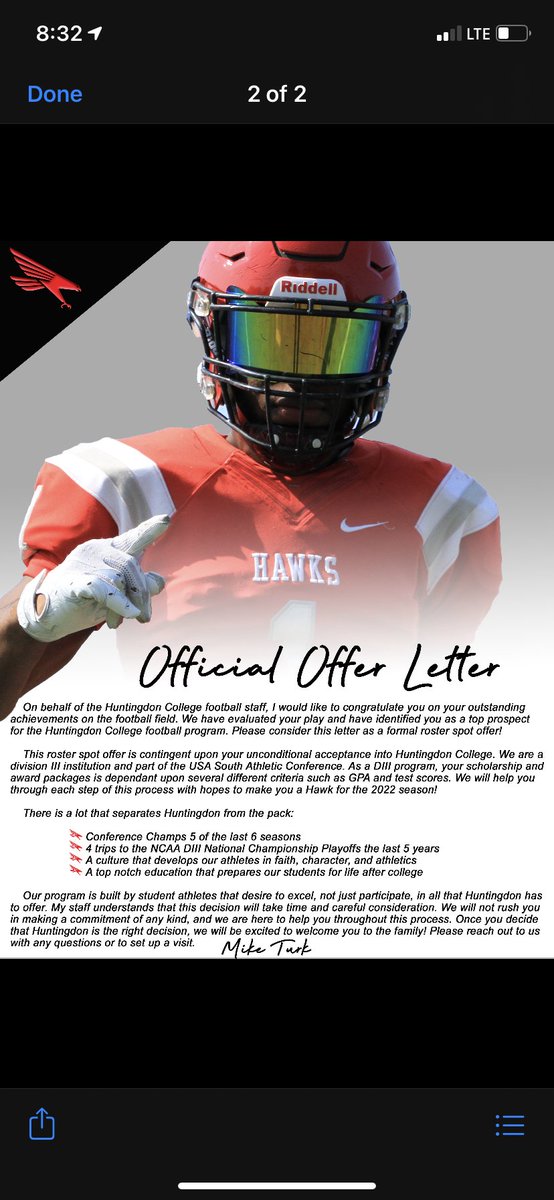 KavariousP's tweet photo. After a great talk with @CoachStephensWR I am Blessed to receive my first official offer from @HawksFootball @MattNapier9  @BigBlueRecruits 🙏🏻🔥💯 https://t.co/KAPjAqwEZn