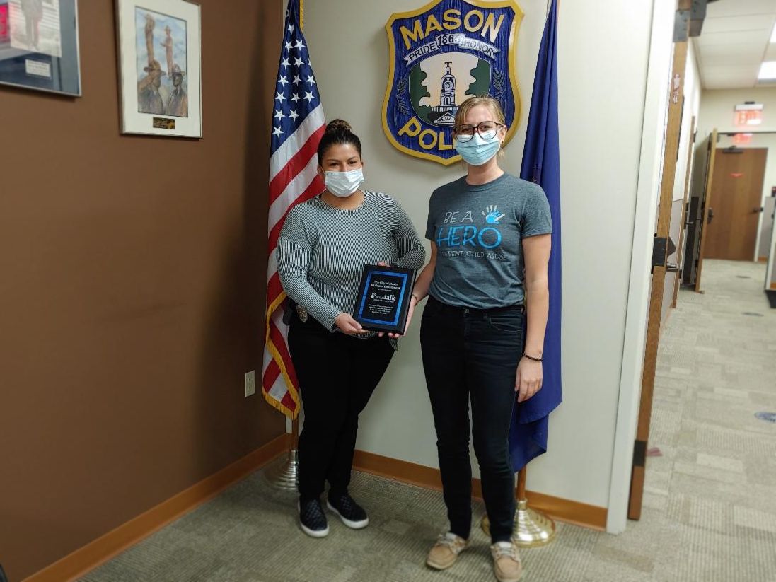 Thank you Detective Raquel Flores and the City of Mason Police Department! We appreciate your support of our auction this year, and we thank you for your hard work and on-going partnership responding to child sexual abuse in our community. #hope #healing #justice #childadvocacy
