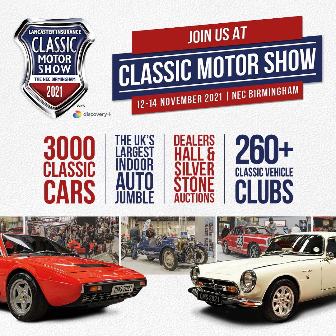 PilkingtonClass's tweet photo. With one week to go, have you got your ticket for the Classic Motor Show? Come visit us on stand 1/137 in the main hall #classiccar #classicastonmartin #classicjaguar #classicferrari #classicbritishcars #britishclassiccars #car https://t.co/VQlbsr7P7o