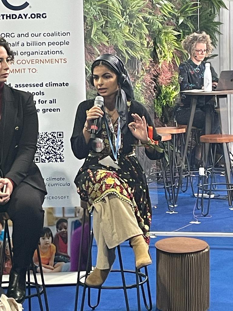 EarthDay's tweet photo. People’s bodies know what is going on. They may not be able to articulate it, but they know climate change is happening. Climate education is the way in which we will learn to articulate our bodies feelings. - Ayisha Siddiqa, Co-Founder of Polluters Out https://t.co/ER5VGm8856
