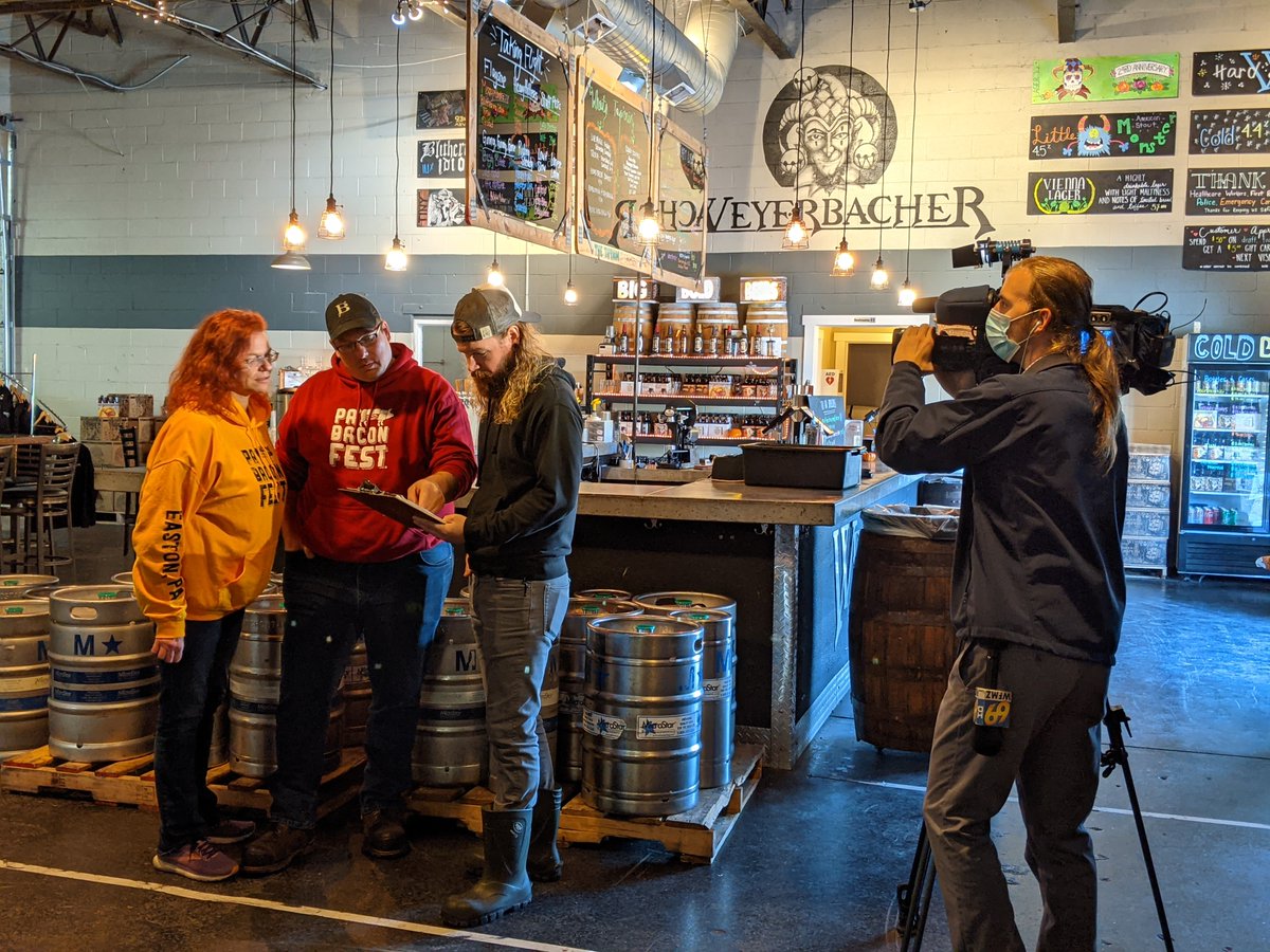Thank you to <a href="/69News/">WFMZ-TV 69News</a> for interviewing event organizer Marcy from GEDP, head brewer Matty from <a href="/Weyerbacher/">Weyerbacher Brewing</a>, and farmer Nate from Breakaway Farms this morning about the 10th annual #PABaconFest 2021 this weekend. Watch for the segment to air on the 6 pm news broadcast tonight!