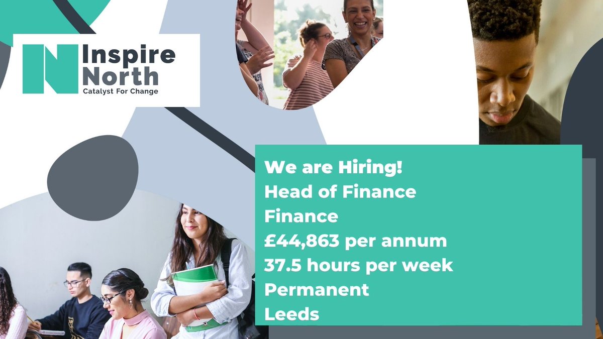 InspireNorthUK's tweet photo. We are looking for a highly motivated individual to join our passionate and dynamic Finance Team as Head of Finance.

Apply today:https://t.co/gfLWfzPJtw

#thirdsectorleeds #charityjobsleeds #MentalHealthMatters https://t.co/5XaMtdKaxj