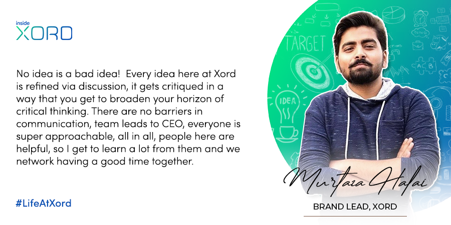 InsideXord's tweet photo. Courageous enough to bring up crazy novel ideas, meet our Brand Lead, Murtaza Halai.
#Xord #InsideXord #Companyculture #LifeatXord https://t.co/T2HgED0d3K