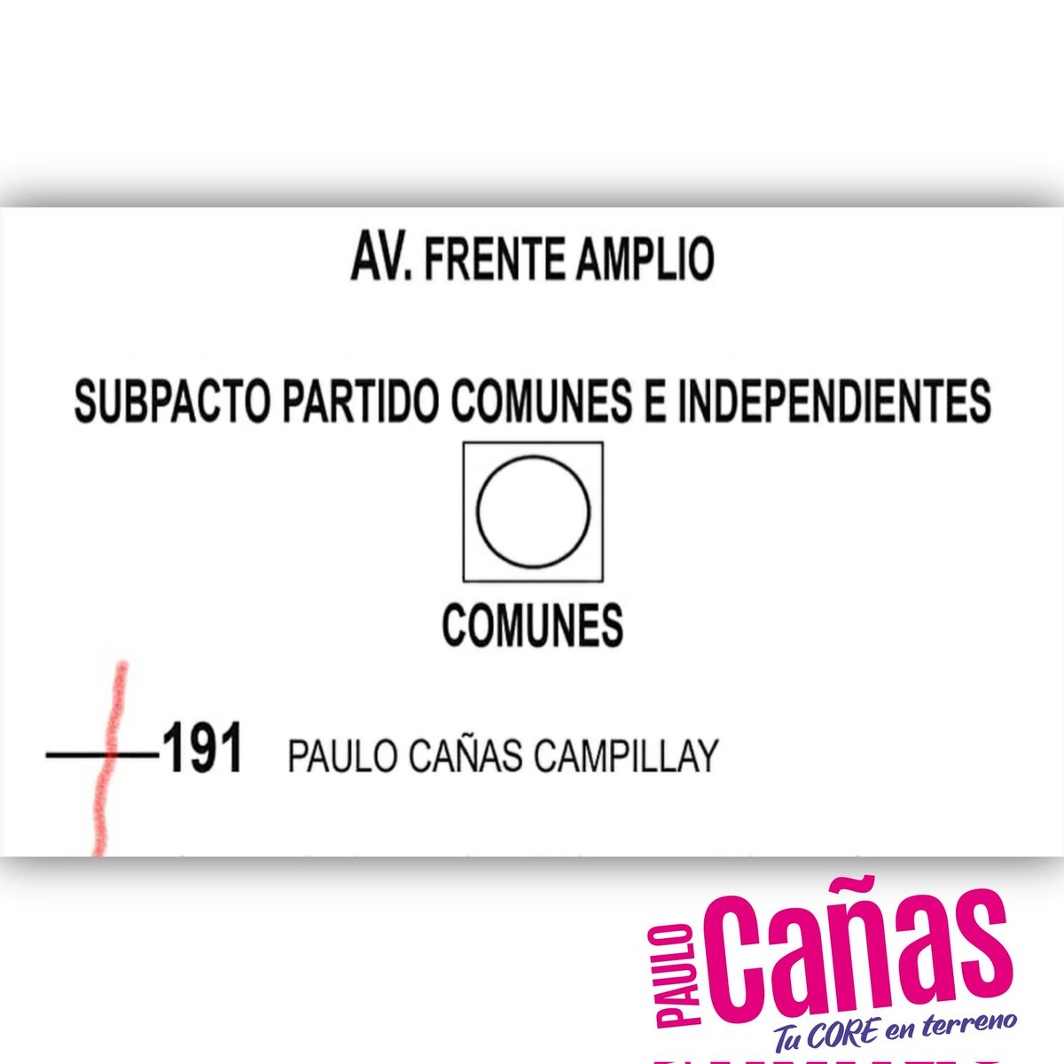 paulocanascore's tweet photo. Recuerda! 📣
El próximo 21 de noviembre búscame en:
Lista AV número 191, de la papeleta de Consejer@s Regionales.
Más Deporte! Más Seguridad! Más Salud! Más Comunidad! 🙌🏻
🗳 AV 191 –/– Paulo Cañas Campillay ✅
#YoCreoEnCañas
#CoreCañasEnTerreno
#LaRutadelCoreCañas
#AV191 https://t.co/vkYriuCZ34