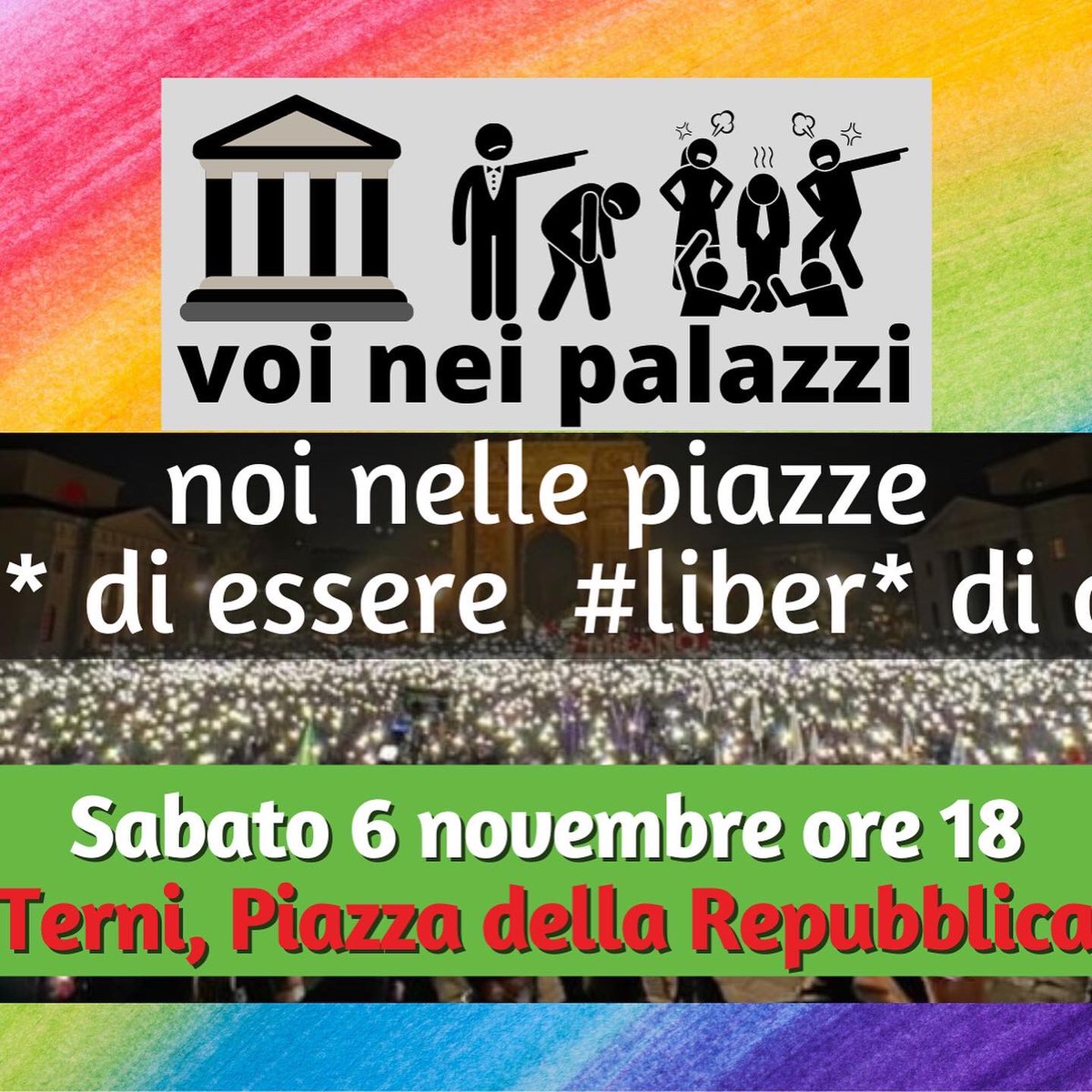 AltroVento's tweet photo. Sabato 06 novembre 2021
H 18:00
Piazza della Repubblica, Terni. #ddlZan #latini #terni https://t.co/rYWOOdBwvb